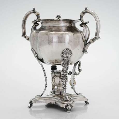 Silver teapot-samovar for serving hot drinks. Shper Adolf. Saint Petersburg, 1843 - photo 4