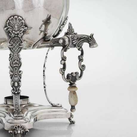 Silver teapot-samovar for serving hot drinks. Shper Adolf. Saint Petersburg, 1843 - photo 7