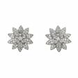 Lotus earrings, white gold with diamonds, in the form of blossoming lotus flowers. - Аукционные цены