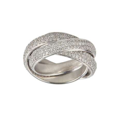 18K White gold ring with diamonds. - Foto 1