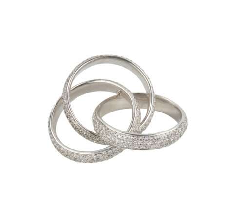 18K White gold ring with diamonds. - Foto 5