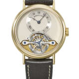 BREGUET. A RARE AND HIGHLY ATTRACTIVE 18K GOLD TOURBILLON WRISTWATCH - фото 1