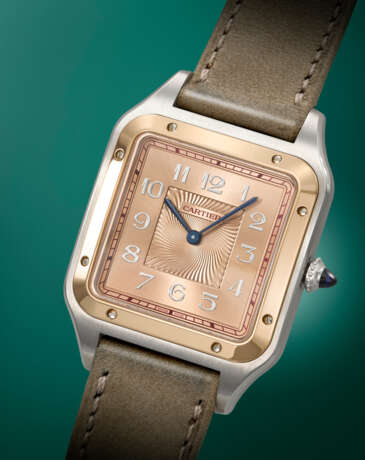 CARTIER. A VERY RARE AND ATTRACTIVE STAINLESS STEEL AND 18K PINK GOLD LIMITED EDITION WRISTWATCH - photo 2