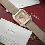 CARTIER. A VERY RARE AND ATTRACTIVE STAINLESS STEEL AND 18K PINK GOLD LIMITED EDITION WRISTWATCH - photo 3