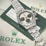 ROLEX. AN EXTREMELY RARE AND ATTRACTIVE STAINLESS STEEL CHRONOGRAPH WRISTWATCH WITH `PAUL NEWMAN PANDA` DIAL AND BRACELET - photo 3