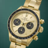 ROLEX. A VERY WELL-PRESERVED AND RARE 18K GOLD CHRONOGRAPH WRISTWATCH WITH BRACELET - фото 2