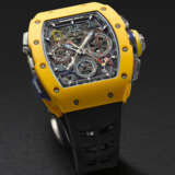 RICHARD MILLE. AN EXTREMELY RARE AND COMPLICATED DARK YELLOW QUARTZ TPT&#174; LIMITED EDITION AUTOMATIC SPLIT-SECONDS CHRONOGRAPH WRISTWATCH WITH DATE, FUNCTION SELECTOR AND RAPID WINDING FUNCTION, SOLD TO BENEFIT ELA - photo 5