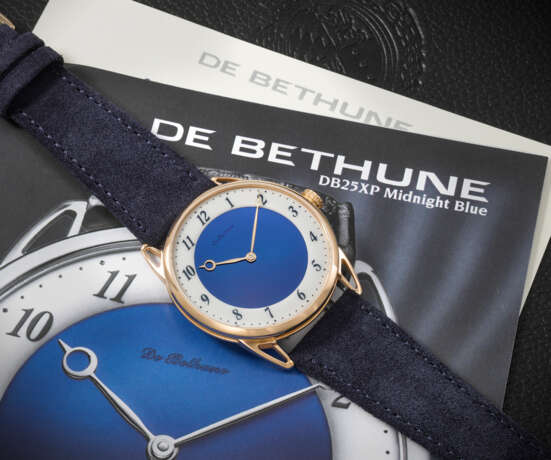 DE BETHUNE. A RARE AND HIGHLY ATTRACTIVE 18K PINK GOLD AUTOMATIC WRISTWATCH WITH HOLLOWED LUGS - photo 3