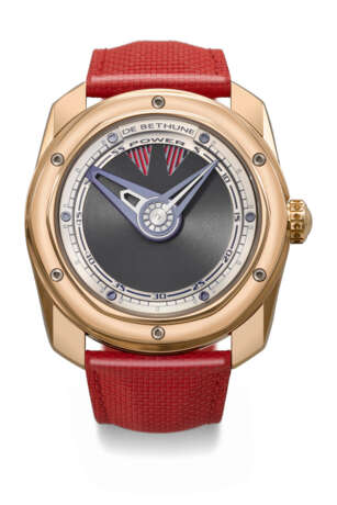 DE BETHUNE. A LARGE AND UNUSUAL 18K PINK GOLD AUTOMATIC WRISTWATCH WITH POWER RESERVE INDICATION - фото 1