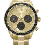 ROLEX. A RARE AND ATTRACTIVE 18K GOLD CHRONOGRAPH WRISTWATCH WITH BRACELET - фото 1