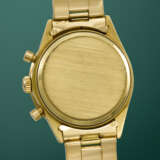 ROLEX. AN EXTREMELY RARE AND CHARMING 18K GOLD CHRONOGRAPH WRISTWATCH WITH BRACELET - Foto 4