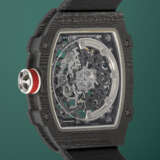 RICHARD MILLE. AN EXTREMELY RARE AND HIGHLY ATTRACTIVE LIGHTWEIGHT CARBON TPT&#174; AUTOMATIC SKELETONIZED WRISTWATCH - фото 3