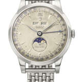 ROLEX. A VERY RARE AND CHARMING STAINLESS STEEL AUTOMATIC TRIPLE CALENDAR WRISTWATCH WITH MOON PHASES - photo 1