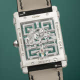 CARTIER. A POSSIBLY UNIQUE AND DISTINGUISHED PLATINUM SKELETONIZED WRISTWATCH - photo 4