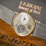 F.P. JOURNE. AN EXTREMELY RARE AND EARLY 18K PINK GOLD TOURBILLON WRISTWATCH WITH POWER RESERVE, REMONTOIR D’EGALITE AND BRASS MOVEMENT - фото 5