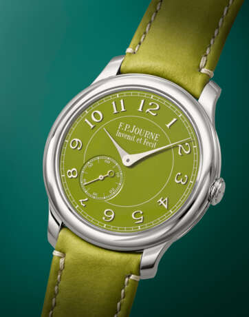 F.P. JOURNE. AN EXCLUSIVE AND DISTINCTIVE PLATINUM LIMITED EDITION WRISTWATCH WITH GREEN DIAL, MADE FOR THE OPENING OF THE DUBAI BOUTIQUE - photo 2