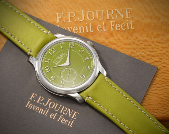 F.P. JOURNE. AN EXCLUSIVE AND DISTINCTIVE PLATINUM LIMITED EDITION WRISTWATCH WITH GREEN DIAL, MADE FOR THE OPENING OF THE DUBAI BOUTIQUE - photo 3