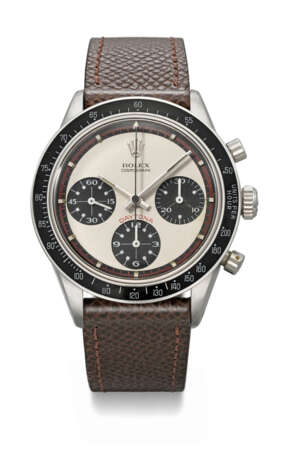 ROLEX. A VERY RARE AND ATTRACTIVE STAINLESS STEEL CHRONOGRAPH WRISTWATCH WITH `PAUL NEWMAN` DIAL - photo 1