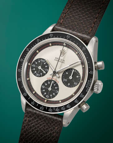 ROLEX. A VERY RARE AND ATTRACTIVE STAINLESS STEEL CHRONOGRAPH WRISTWATCH WITH `PAUL NEWMAN` DIAL - photo 2