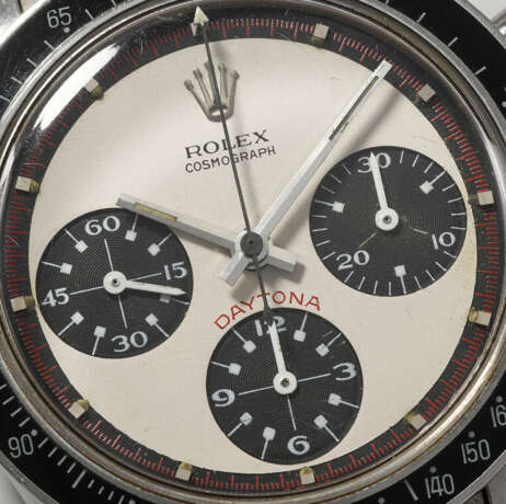 ROLEX. A VERY RARE AND ATTRACTIVE STAINLESS STEEL CHRONOGRAPH WRISTWATCH WITH `PAUL NEWMAN` DIAL - photo 5