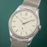 PATEK PHILIPPE. AN EXCEEDINGLY RARE AND HIGHLY ATTRACTIVE 18K WHITE GOLD AUTOMATIC WRISTWATCH WITH ENAMEL DIAL - photo 3