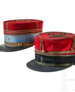 Products and art of France. Two Kepi Caps for a French Cuirassier Officer and a French Officer of St. Cyr Cavalry School