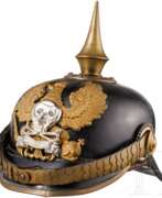 Braunschweig. Helm für Mannschaften/Unteroffiziere im Braunschweigischen Infanterie-Regiment Nr. 92, ab 1912