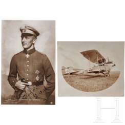 Lothar Freiherr von Richthofen (1894 - 1922) - signierte Sanke-Portraitpostkarte, datiert 20.10.18