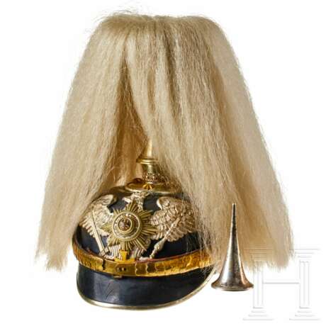 A helmet for Prussian Guard Reserve Pioneer Officers, with bush - photo 1