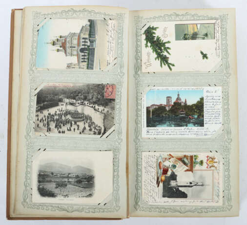 Postkartenalbum um 1900, ca. 290 Gruß- und Ansicht… - Foto 2