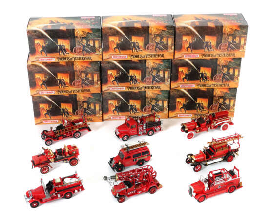 9 x Feuerwehr-Modelle Matchbox, Models f Yesteryea… - photo 1