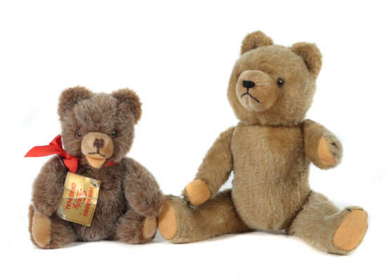 2 Teddy-Bären Hermann, 1 x ca. 1960er Jahre, blond… - photo 1