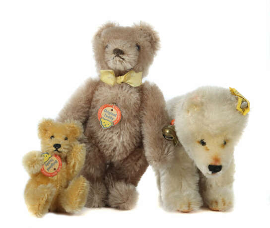 3 Bären Steiff, 2 x original Teddy, 1 x blond gegl… - photo 1