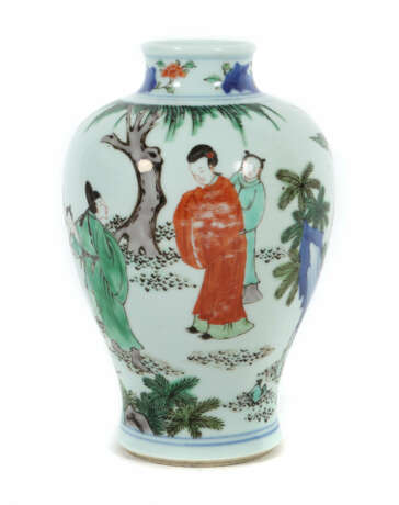 Wucai-Porzellanvase mit Famille verte-Dekor China,… - фото 1