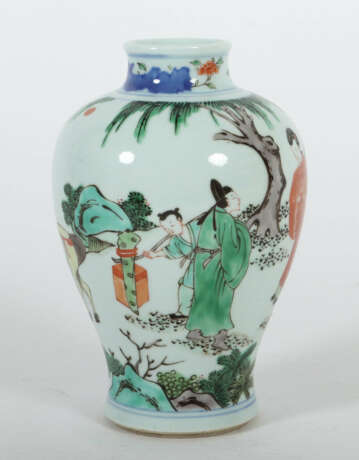 Wucai-Porzellanvase mit Famille verte-Dekor China,… - фото 2