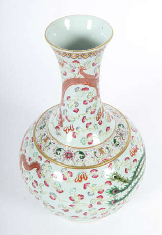 Famille rose-Vase China, wohl 20. Jh., Porzellan, … - Foto 3