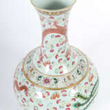 Famille rose-Vase China, wohl 20. Jh., Porzellan, … - Foto 3