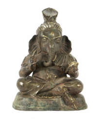 Großer Ganesha Indien, Bronze, patiniert, zweiarmi…