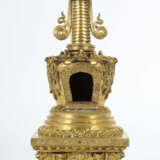 Stupa Nepal/Tibet, 19./20. Jh., schwere Bronze, fe… - Foto 3