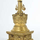 Stupa Nepal/Tibet, 19./20. Jh., schwere Bronze, fe… - Foto 5