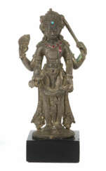 Vishnu Indien/Nepal, 19./20. Jh., Bronze, wenige R…