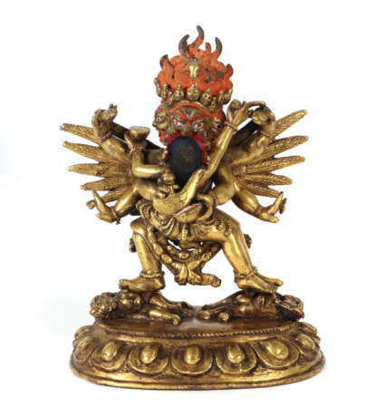 Yamantaka und Vajravetali Tibet, wohl 19. Jh., Bro… - фото 1