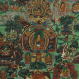 Thangka 20. Jh., tibetische Schule, Darstellung mi… - Foto 1