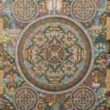 Mandala Thangka Nepal, 2. Hälfte 20. Jh., Gouache … - Foto 1