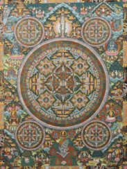 Mandala Thangka Nepal, 2. Hälfte 20. Jh., Gouache …