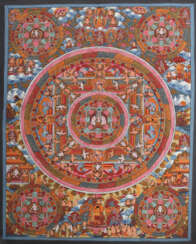 Mandala Thangka Nepal, 2. Hälfte 20. Jh., Gouache …