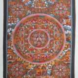 Mandala Thangka Nepal, 2. Hälfte 20. Jh., Gouache … - photo 2