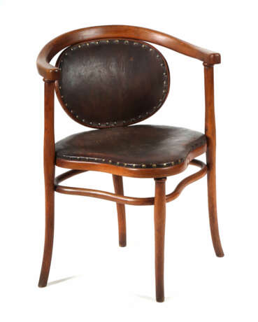 Thonet-Ecksessel um 1900/1910, mit Herstelleretike… - Foto 1