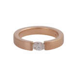 Ring mit Navette-Diamant ca. 0,25 ct, - фото 1