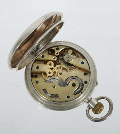 Große Silber-Taschenuhr mit Kalendarium 19. Jh., D… - photo 2